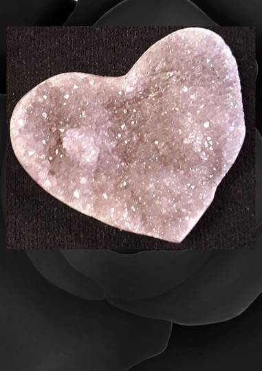  Amethyst Druzy Heart (rab8) image 0